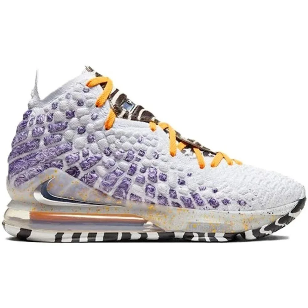 Nike LeBron 17 Bron 2K Playoffs Men's Size 6.5 White Multi basketball BQ3177-101 - Picture 2 of 8